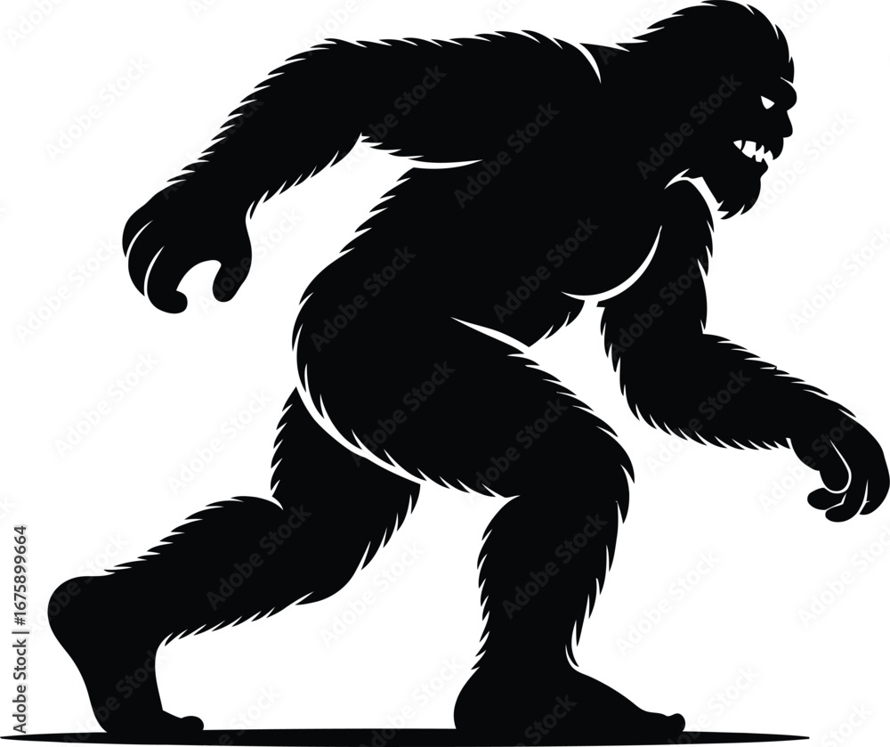 Fototapeta premium Bigfoot Silhouette SVG – Sasquatch Cut File