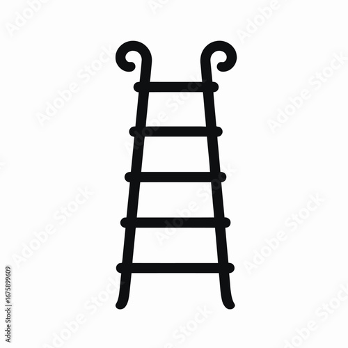 Ascending possibilities through simple ladder design black and white minimalistic silhouette