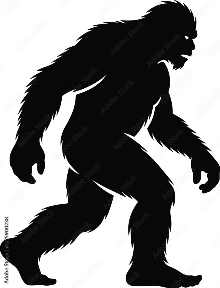 Fototapeta premium Bigfoot Silhouette SVG – Sasquatch Cut File