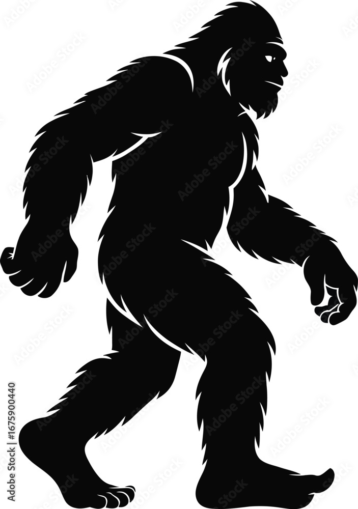 Obraz premium Bigfoot Silhouette SVG – Sasquatch Cut File
