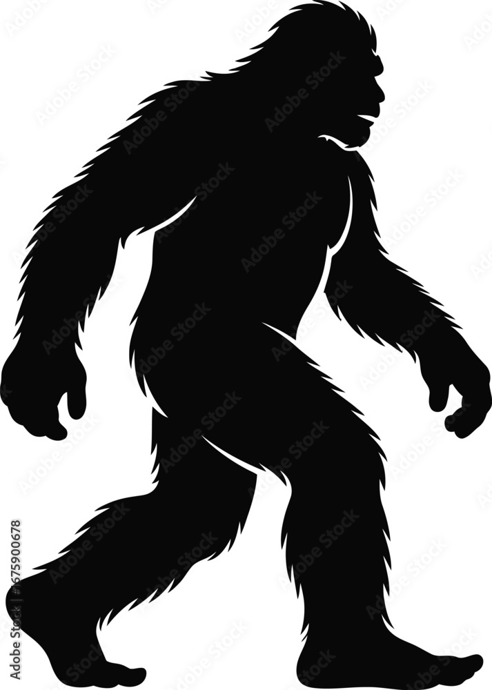 Fototapeta premium Bigfoot Silhouette SVG – Sasquatch Cut File