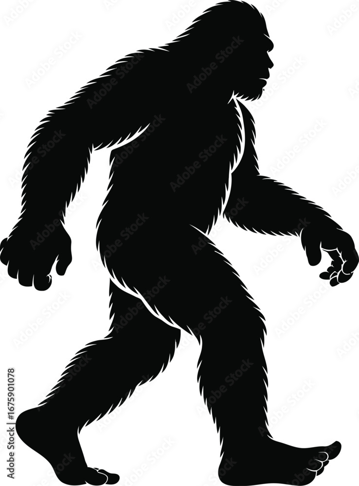 Fototapeta premium Bigfoot Silhouette SVG – Sasquatch Cut File