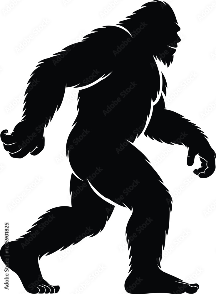 Fototapeta premium Bigfoot Silhouette SVG – Sasquatch Cut File