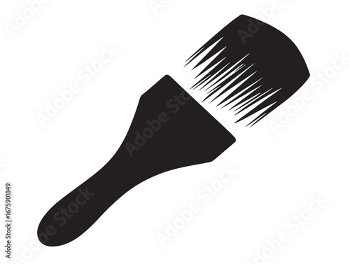 Sleek brush silhouette stock artwork vector illustration with artistic creative minimal design