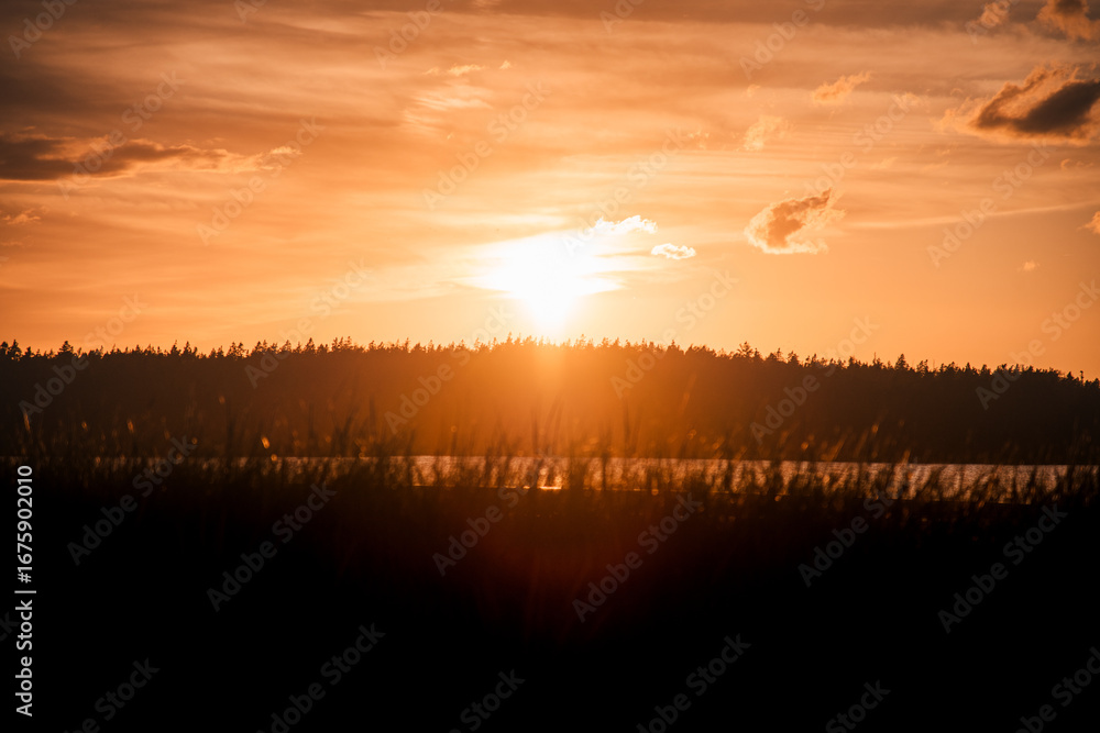 Obraz premium Sunset on Cape Breton Island