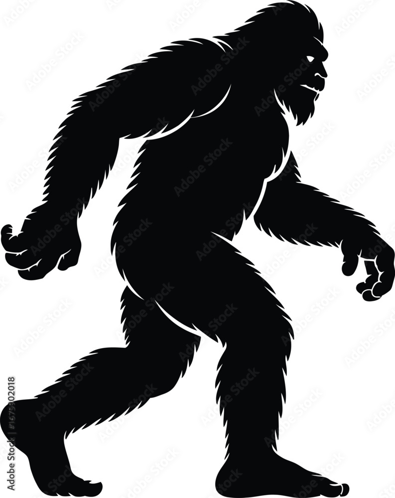 Fototapeta premium Bigfoot Silhouette SVG – Sasquatch Cut File