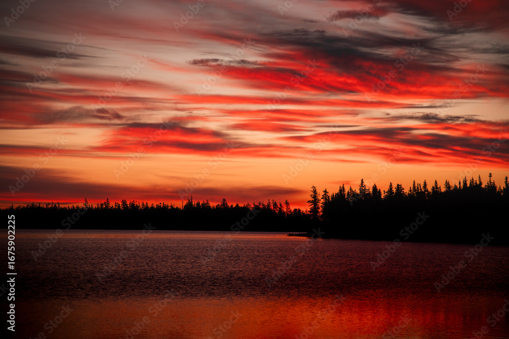 Fototapeta premium Sunset on Cape Breton Island