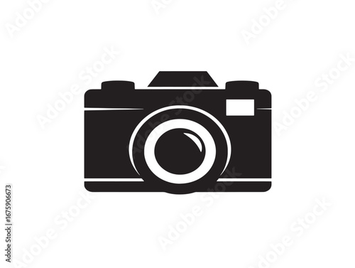 Classic camera device silhouette vector illustration design