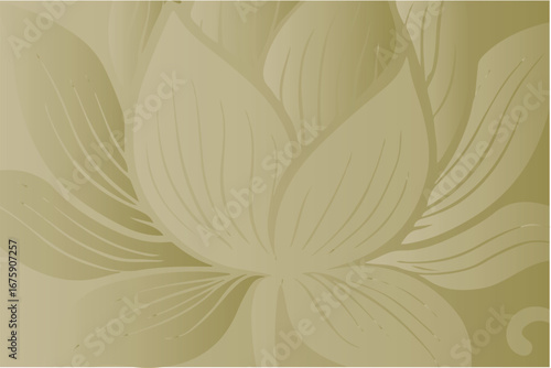 Elegant Floral Backdrop with Subdued Golden Tones a Subtle Blend of Botanical and Minimalist Design Creating Serene and Refined Aesthetics