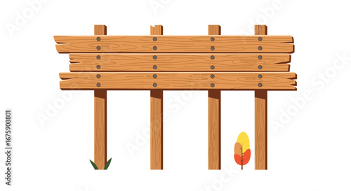 Rustic wooden signpost with autumnal foliage accents providing directional information