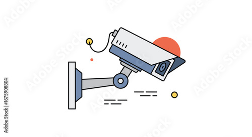 Modern security camera system surveillance technology outdoor monitoring equipment