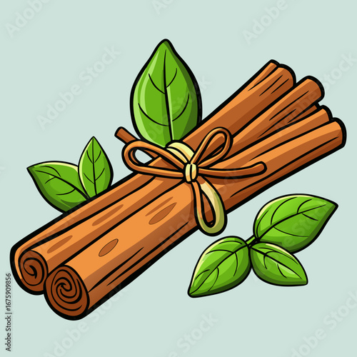 Aromas of sweet cinnamon sticks and vibrant green mint leaves are a natural and fresh flavor combination