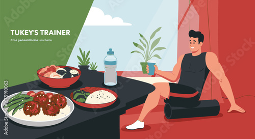 Tukey's Trainer A Healthy Lifestyle with a Balanced Meal and Exercise for a Fit Body