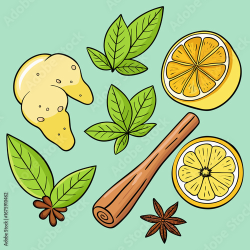 A fresh seamless pattern featuring a vibrant mix of citrus fruits like lemons, oranges, and limes with green leaves