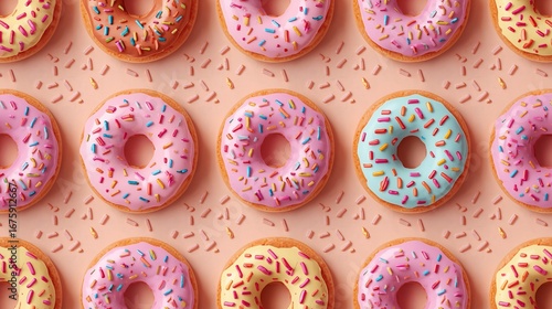 Donut Pattern Background
