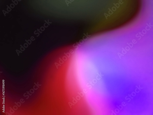 Vibrant purple and red light flares with soft focus and dark background abstract blur