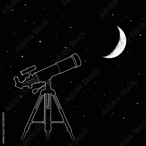 telescope at night