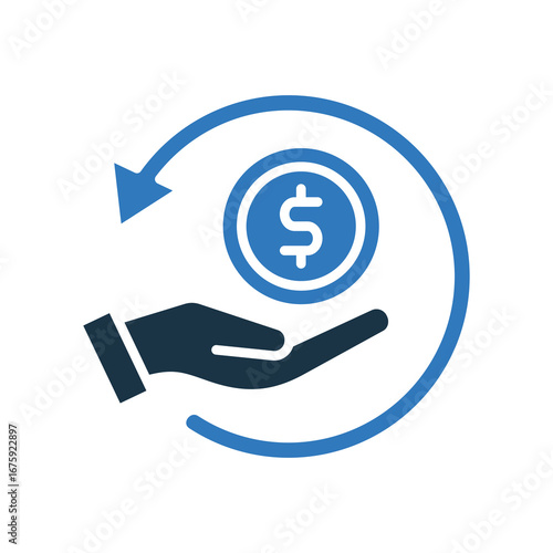 Refund mixed color icon