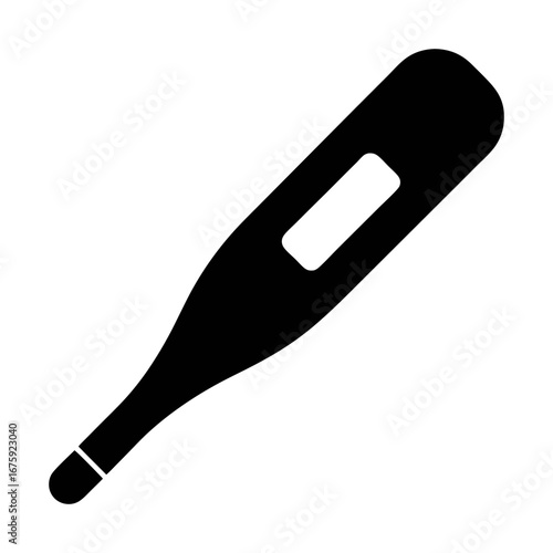 Digital thermometer vector illustration for fever detection and medical health check up and care