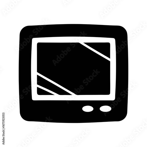 Retro television set vector graphic vintage tv illustration old technology design element icon clipart