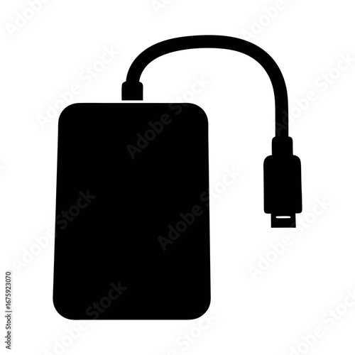 External hard drive portable storage device usb connection data backup and transfer solution black