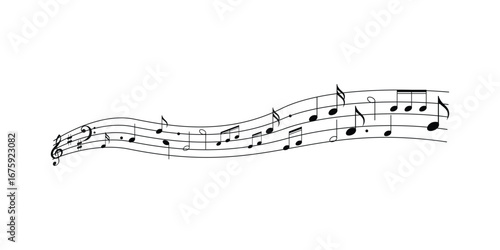 modern music note silhouette design. 