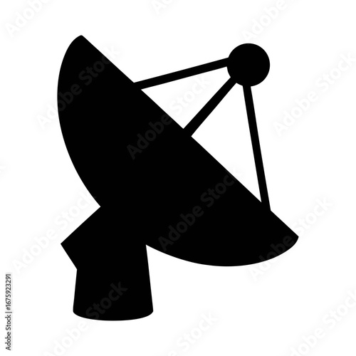 Explore satellite dish antenna technology for communication and broadcasting vector graphic design