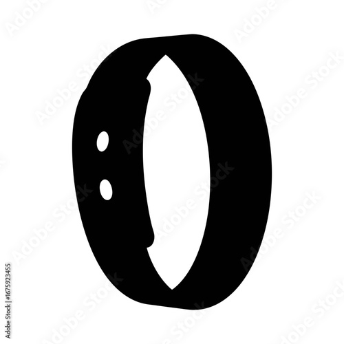 Black smart fitness tracker wristband for health monitoring and activity tracking accessory design