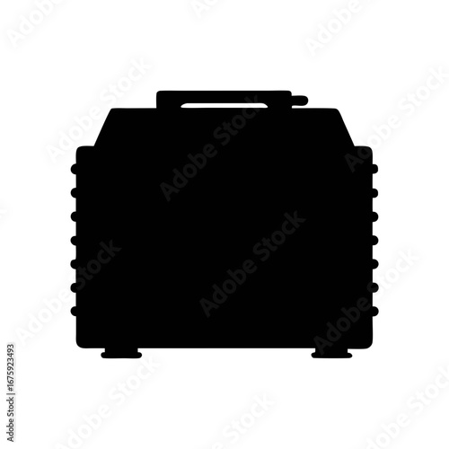 Find portable generator power solution for home backup and outdoor activities with this silhouette