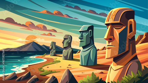 Easter Island, Chile
Monolithic statues gaze across windswept shores, carved from volcanic rock, standing as silent guardians of Polynesian artistry, cultural resilience, and enduring mystery within t