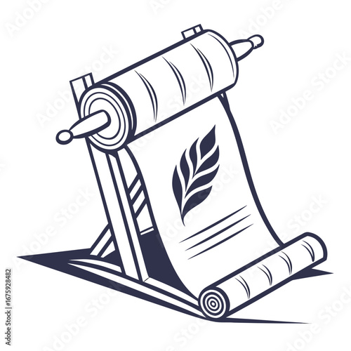 vector illustration of an old compass on white background