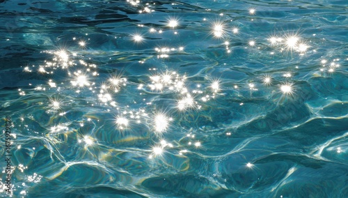Sparkling, sunlit water surface