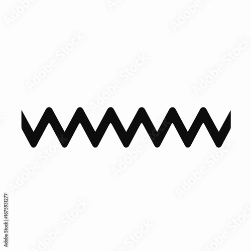 Wavy pattern with regular peaks and valleys showing black graphic silhouette