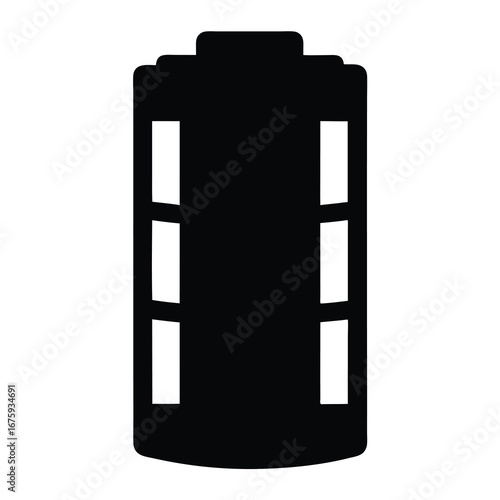 Battery charge level indicator icon vector illustration energy power supply electric cell sign symbol