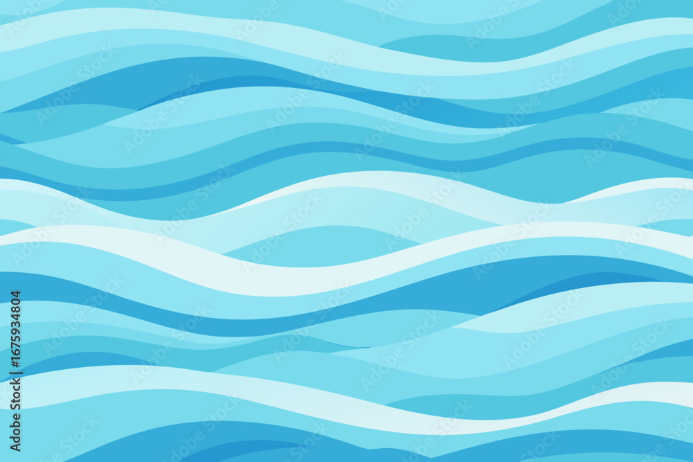 Fototapeta premium Serene blue waves ripple across a calming, abstract ocean vista perfect for relaxation and design.