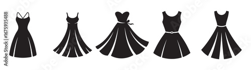 vector illustration of a black dress