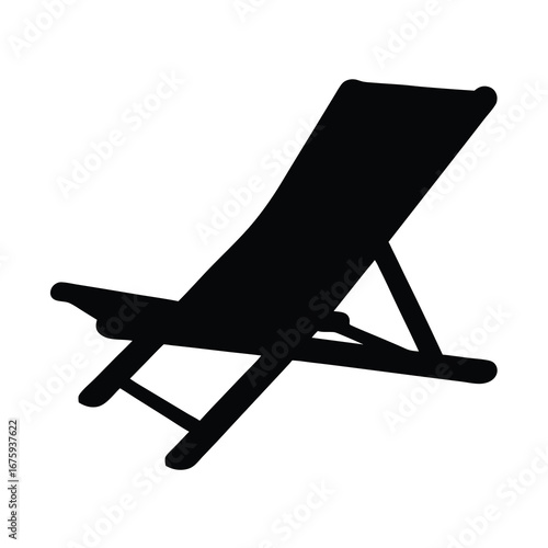 Find the perfect beach chair silhouette vector graphic for summer relaxation and vacation vibes now