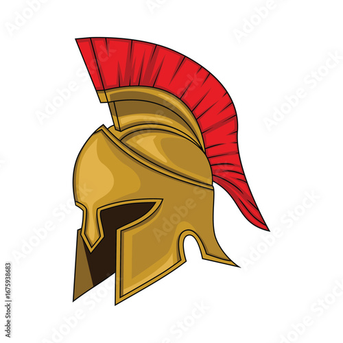 Ancient spartan warrior helmet design.