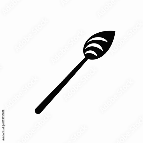 Elegant wheat stalk graphic design in minimalistic black and white silhouette