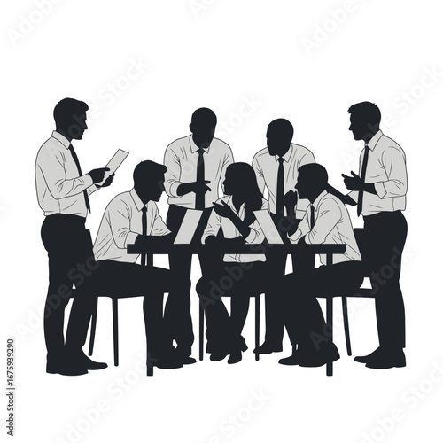 Dynamic business team collaborates effectively around a table, fostering innovation and productive dialogue for growth.