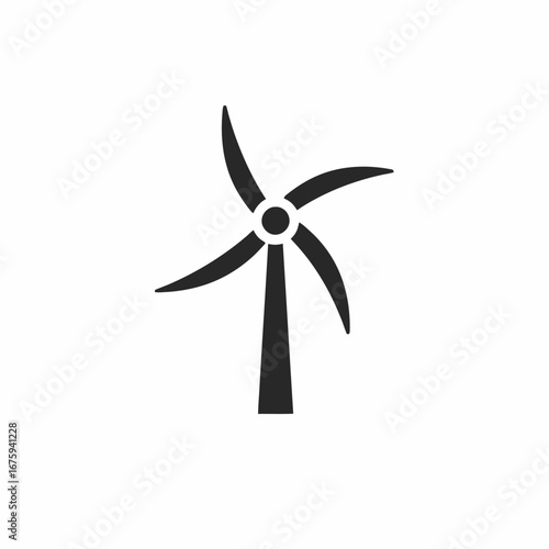 Simple wind turbine for renewable energy source system, a clean silhouette