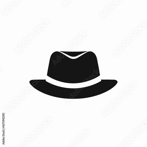 Iconic fedora hat vector illustration forming a captivating silhouette