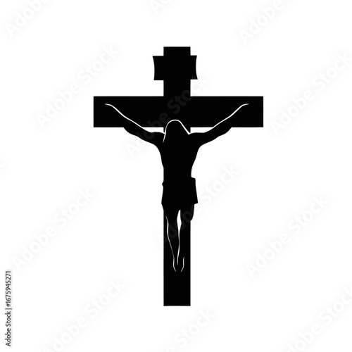 Powerful depiction of Jesus Christ on the cross creates compelling silhouette