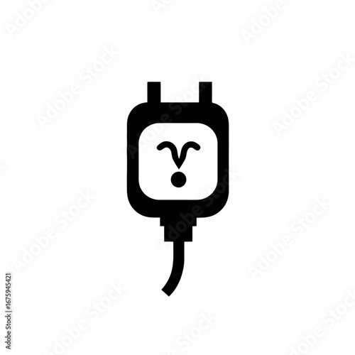 Minimalist infusion device, promoting health and wellness, in elegant black silhouette