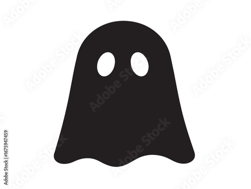 Stylish ghost silhouette vector design for eerie spooky visuals