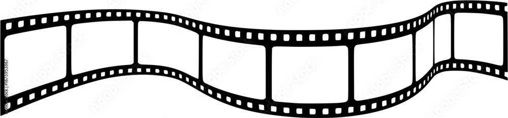 Naklejka premium film strip, film reel movie vector art, film strip frame silhouette vector illustration 
