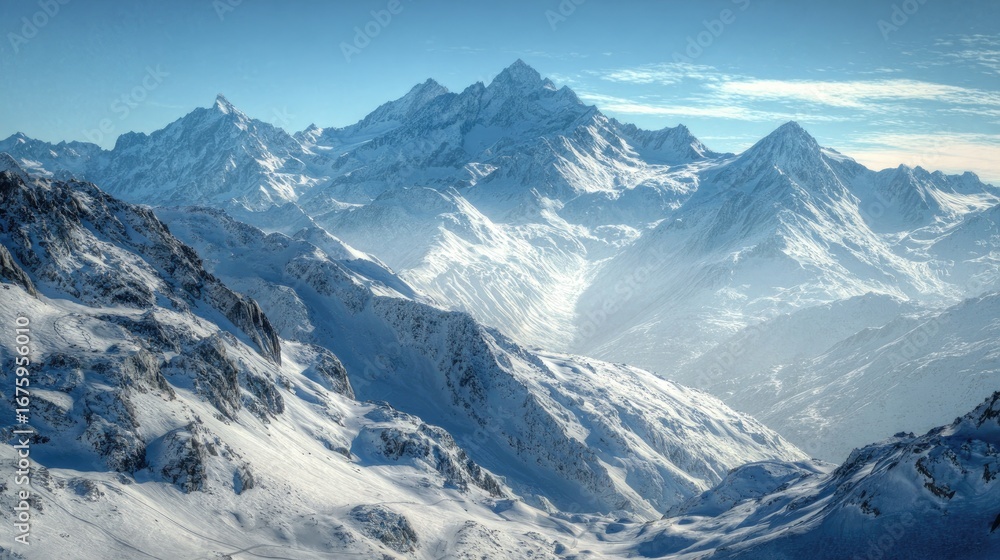 Obraz premium Majestic snow-capped mountains
