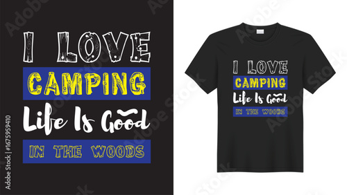 Camping t-shirt design vector illustration
