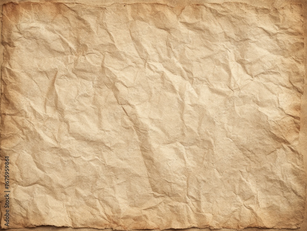 Obraz premium Aged, crumpled parchment paper texture (1)