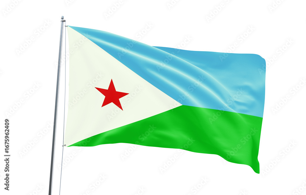 Naklejka premium flag of Djibouti